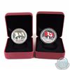 Image 1 : Lot of 2x 2015 Canada Commemorative Flag Proof Silver Dollars. You will receive the normal Proof and