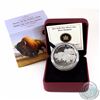 Image 1 : 2013 Canada $100 Bison Stampede Master of the Prairie Wind Fine Silver Coin (Capsule has scratch on 