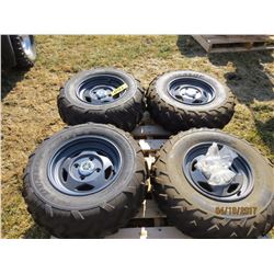 4 HONDA QUAD TIRES & RIMS