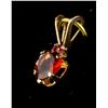 Image 1 : 10K Gold Tourmaline&Garnet Pendant RV$100