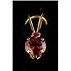 Image 2 : 10K Gold Tourmaline&Garnet Pendant RV$100