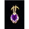 Image 1 : 10k Gold Amethyst&White Sapphire Pendant RV$100