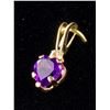 Image 2 : 10k Gold Amethyst&White Sapphire Pendant RV$100