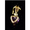 Image 3 : 10k Gold Amethyst&White Sapphire Pendant RV$100