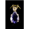 Image 1 : 10k Gold Iolite Drop Pendant Retail $120