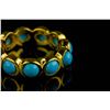 Image 2 : Gold Plated Sterling Silver Turquoise Ring R$250