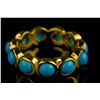 Image 3 : Gold Plated Sterling Silver Turquoise Ring R$250