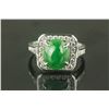 Image 3 : 2 Pc Chinese Silver Rings with Green Set Stone