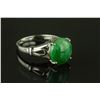 Image 6 : 2 Pc Chinese Silver Rings with Green Set Stone