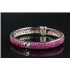 Image 2 : 16.83ct Ruby Sterling Silver Bracelet CRV $1999