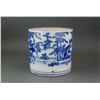 Image 3 : Chinese Large Blue and White Porcelain Brush Pot