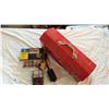Image 2 : Red Metal Toolbox With Contents (150pc Insulated Terminal Set, Tester, Etc.)