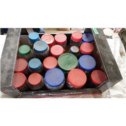 Box Of (9) Jars Of Misc. Hardware (Nails, Washers, Etc.)