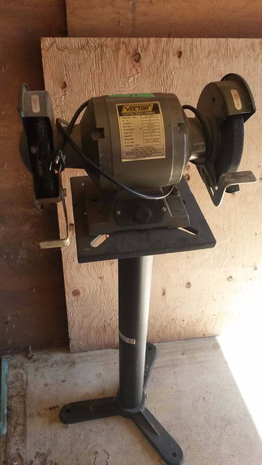 Vector Electric Bench Grinder 4 1 2 Horsepower Stand Working