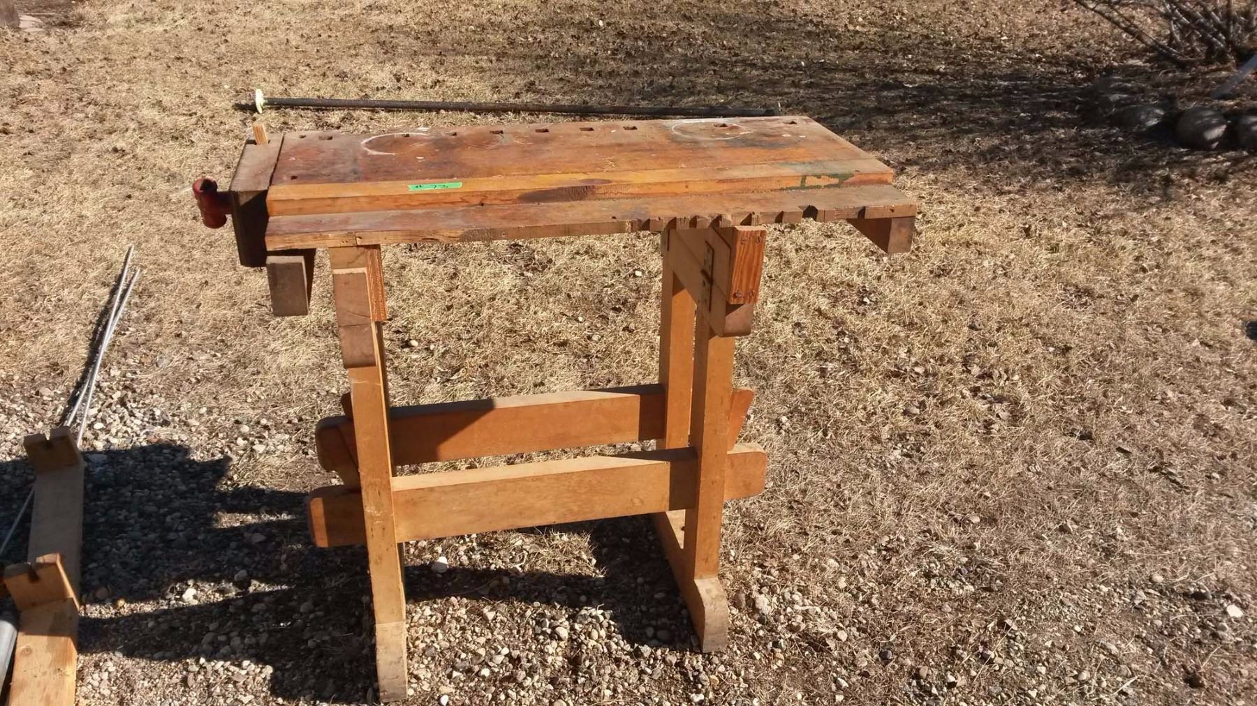 Vintage Mini Work Bench & Vice (3’x18”)