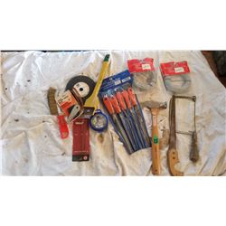 5 Piece Steel File Set, Coping Saw, Bags Of Wire Rope (2), Misc.