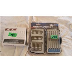 27-Bit Screwdriver Bit Set & 7-Piece Power Fastener Extraction Set