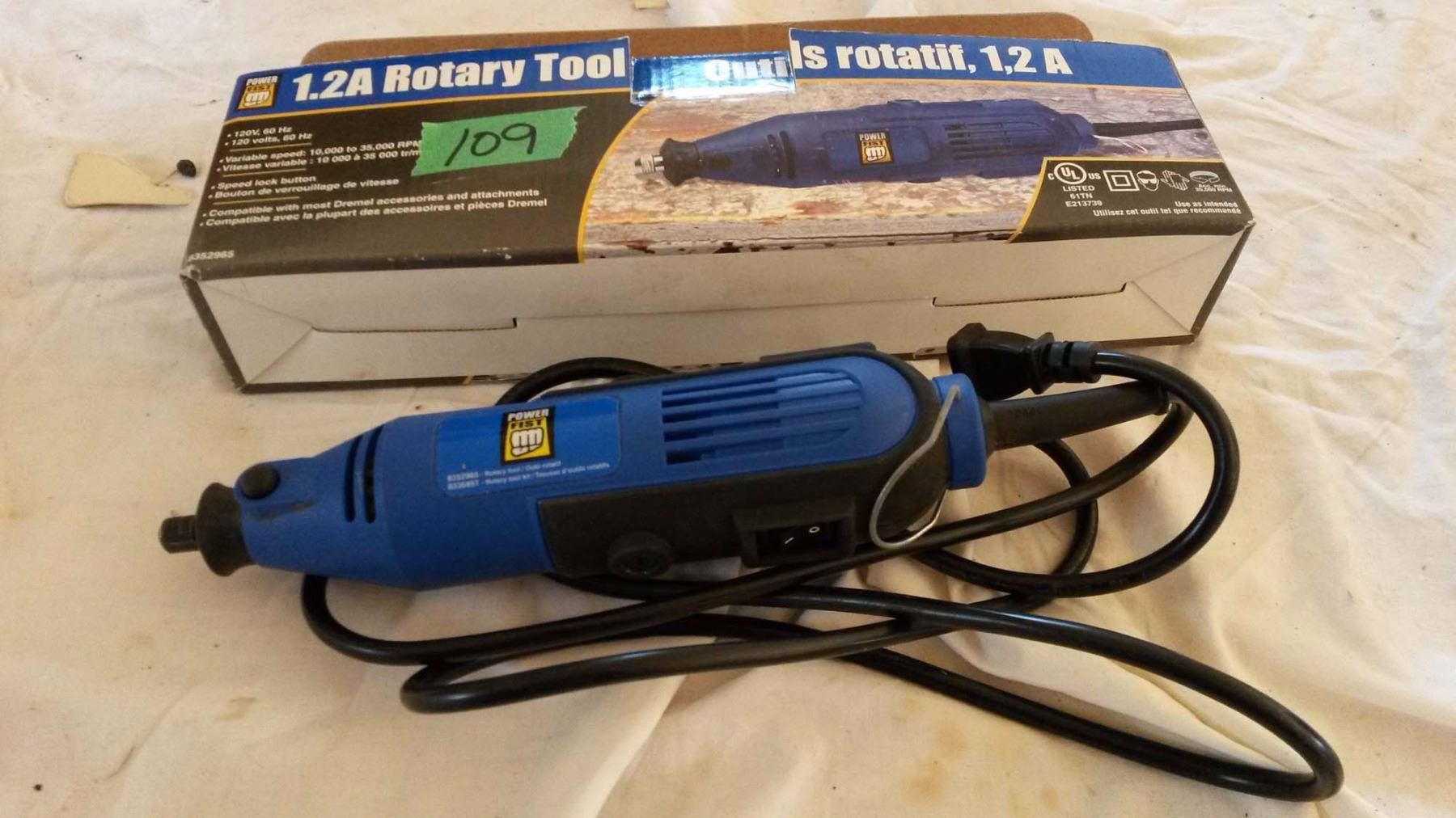 1.2A Power Fist Rotary Tool (New & Unused) Bodnarus Auctioneering