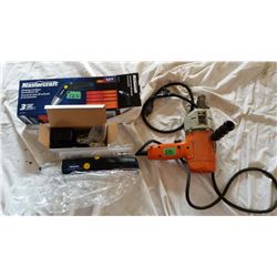 Mastercraft Pivoting Cordless Screwdriver Kit (New), Black & Decker 3-Speed Hammer Drill