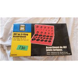 407-Piece O-Ring Assortment (New)