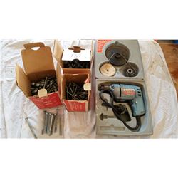 Black & Decker 318 Drill, & Boxes Of Carriage Bolts (3)