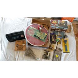 12 Volt Air Compressor, Drill Bits, & Misc.