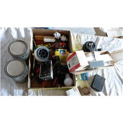 Limit Control For Furnace (New), Screw Drivers, Sanding Blocks, Green Paint, Misc.