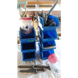 Plastic Storage Containers With Misc. Contents