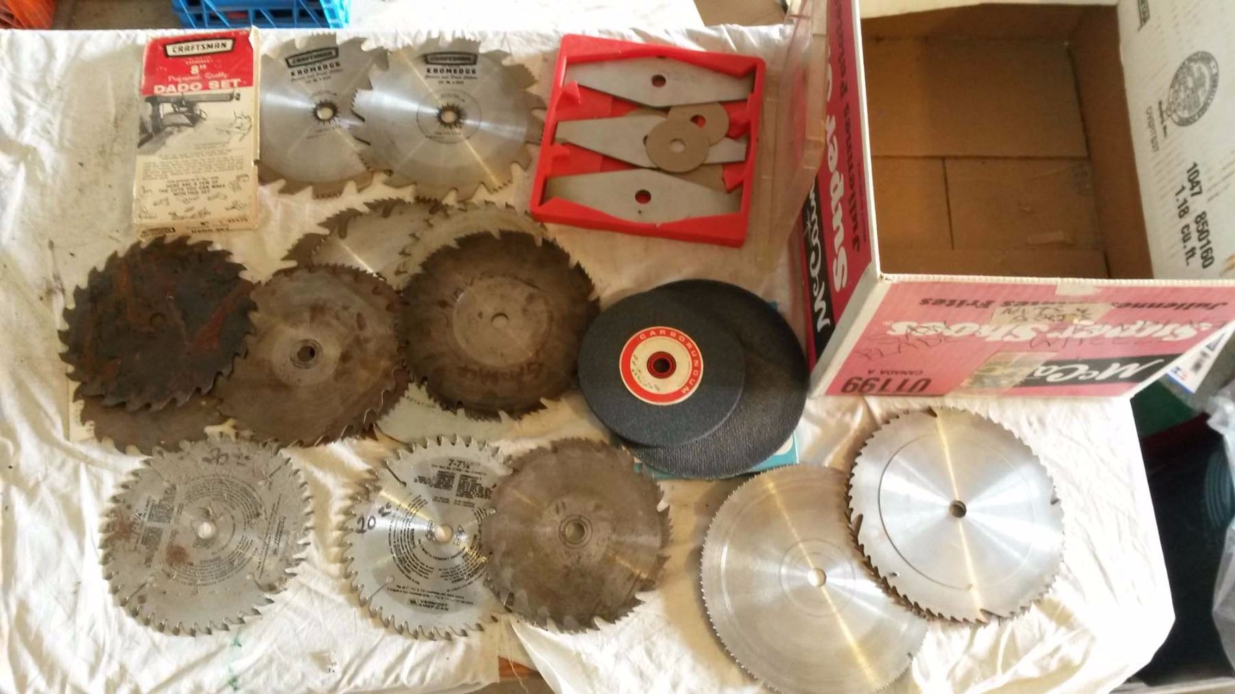 Assorted Skil Saw Blades, 8” Dado Blades