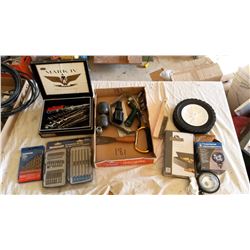 Cast Iron Smoker Box, Wood Drill Bits, Drill Bits, & Misc.