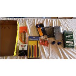 10-Piece Reciprocating Saw Blades, Number Stamps, Drill Bits, Screw Driver Bit Set