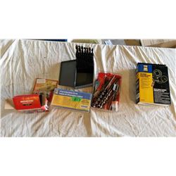 Cotter Pin Kit, Drill Bit Set, Trickle Battery Charger, 10’ Quick Frame Clamp