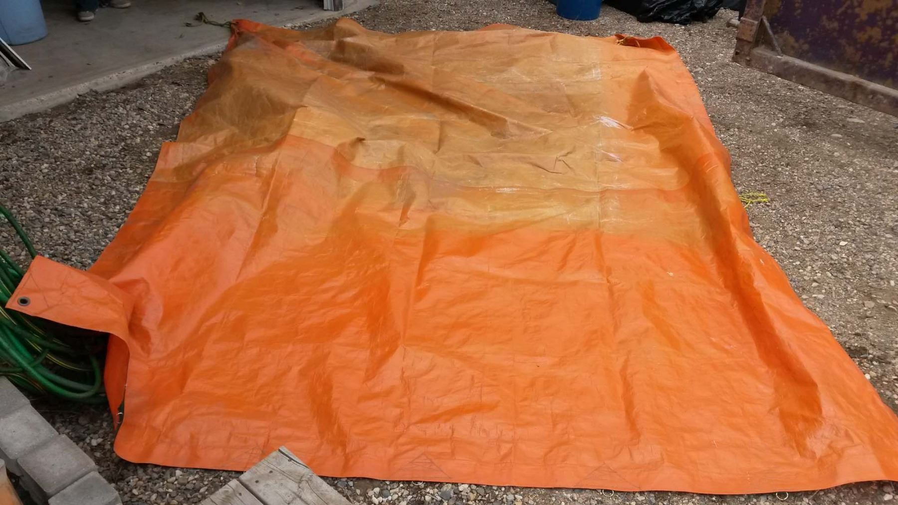 Paint Trays, Plastic Step, 10x13 Orange Tarp Bodnarus Auctioneering