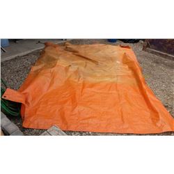 Paint Trays, Plastic Step, 10x13 Orange Tarp - Bodnarus Auctioneering