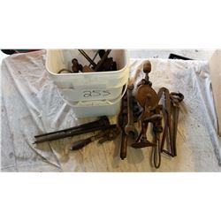 Container Of Vintage Hand Tools