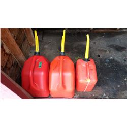 Gas Cans With Contents (3)