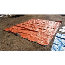 Tarps (3) (1 Orange, 1 Blue, 1 Gray)