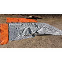 Tarps (3) (1 Orange, 2 Gray)