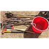 Image 2 : Lot Of Garden Tools & Red Feed Tub