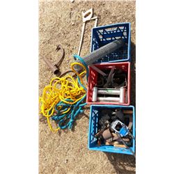 Lot Of Misc. (Rollers, Rope, Saw, Etc.)