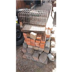 Lot Of Patio Bricks, Chimney Bricks, Metal Animal Case