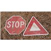 Image 1 : Stop Sign, Yield Sign (Both Metal)