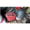 Image 4 : Door #2 Gas Cans, Pails, 2-Wheel Cart, Assorted Wood, Kid’s Toys, Roll Of Wire, Misc.