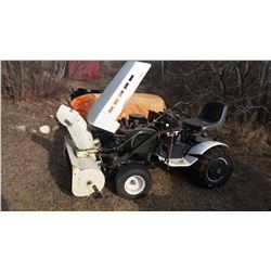 Roper 18T Riding Lawn Mower With Snow Blower Attachment, Running, Needs Work