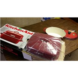 KitchenAid Porcelain Roaster & Starfrit Enameled Cast-Iron Roaster