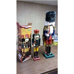Wooden Nutcrackers (1 Large Without Box; 1 With Box)