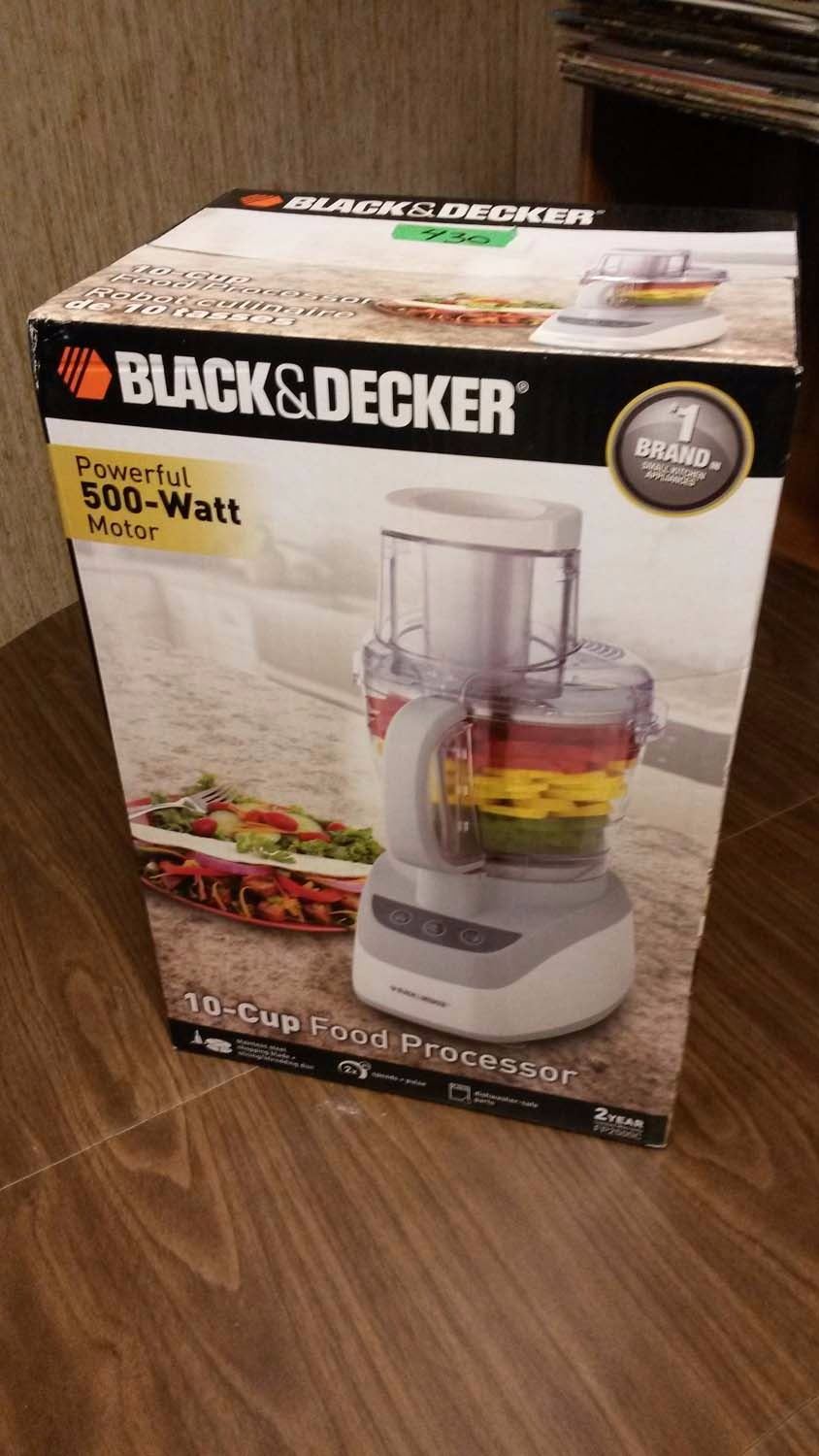 Black & Decker 500 Watt Food Processor (New In Box) (10 Cup) - Bodnarus ...