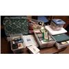 Image 1 : Lot Of Misc. (Cassettes, Travel Bag, Plastic Storage Containers, Etc.)