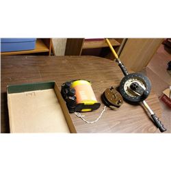 Vintage Fishing Reel, Rope, Binoculars