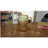 Image 2 : Pink Depression Pitcher & Tumblers(4)